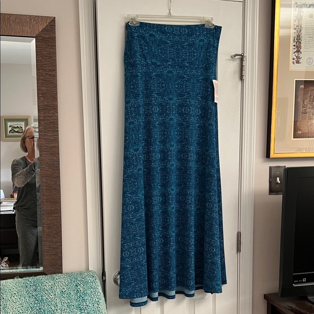 LuLaRoe Elegant Blue Maxi Skirt - NWT